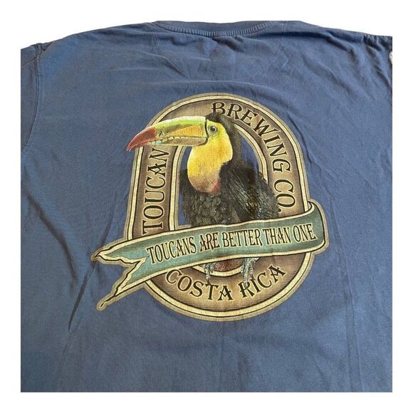 Paradise Shores Toucan Brewing Co Men’s XL Tshirt Costa Rica Two Cans Are Better - Picture 1 of 7